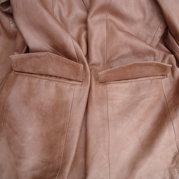 SIZE 44. SCULLY brown genuine leather blazer jacket. - Picture 5 of 16